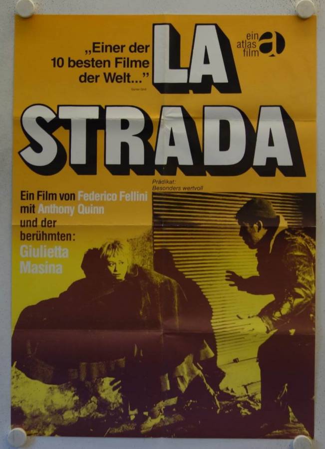 La Strada - Das Lied der Strasse originales deutsches Filmplakat (R60s)